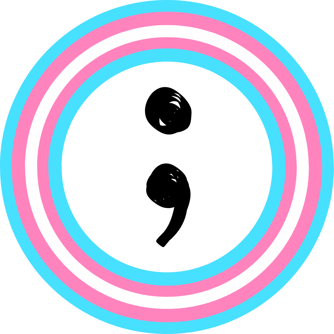 Transgender Semicolon Graphic